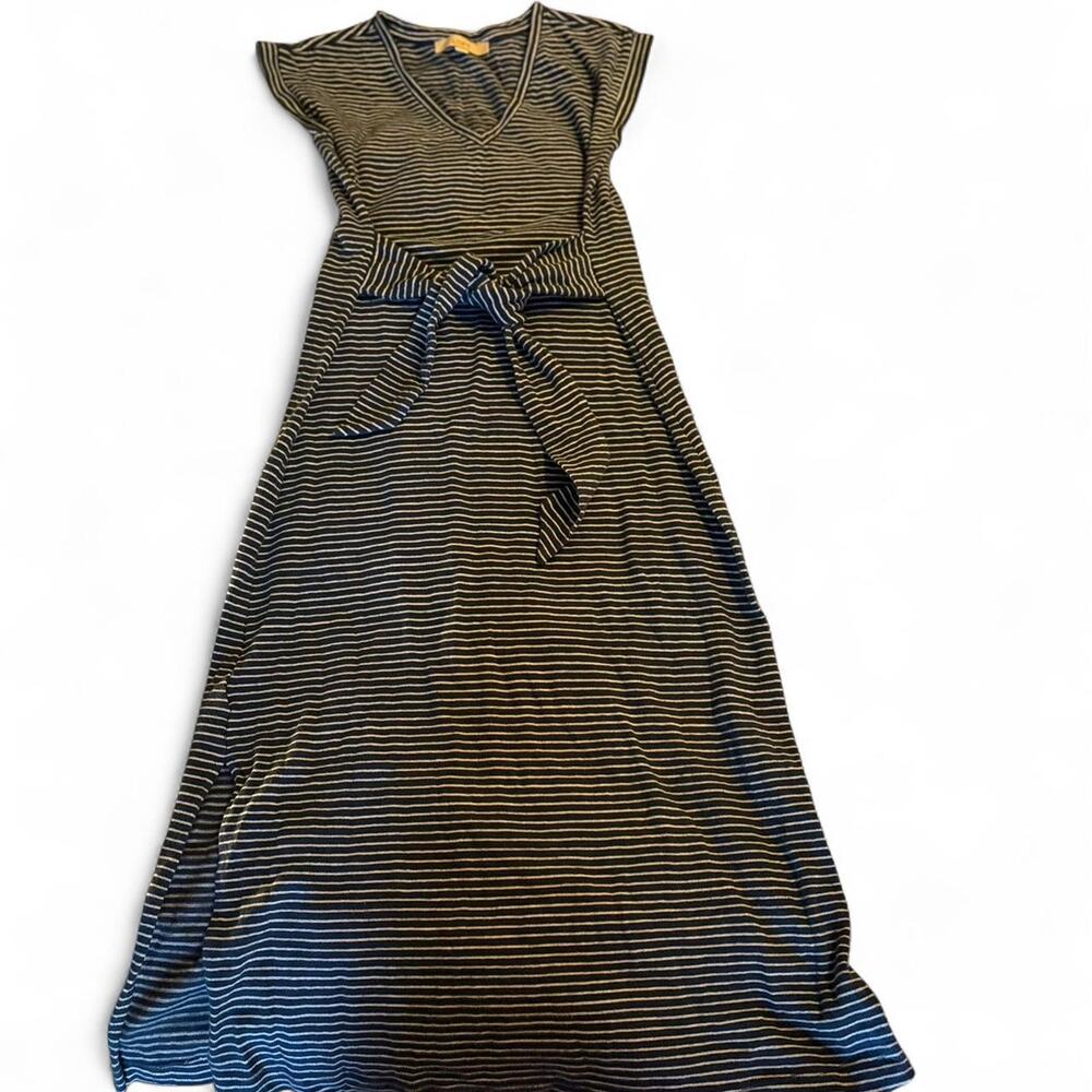 LOFT Navy and White Striped Knit Dress - Size Small